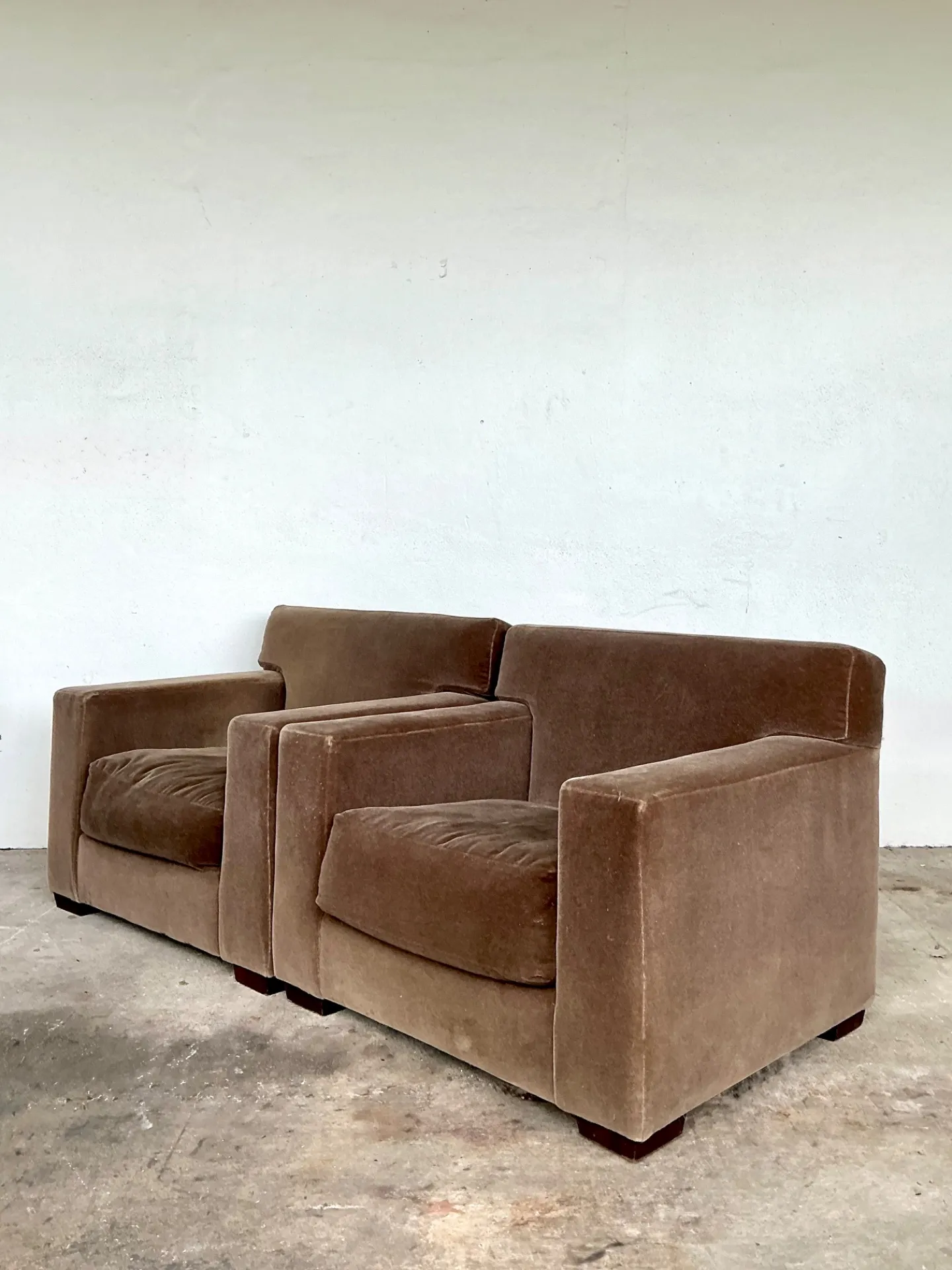 Vintage Ralph Lauren Mohair “Tuxedo” Lounge Chairs - A Pair — additional photo 5