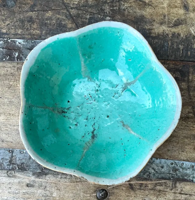Vintage Asian Scalloped Floral Bowl — additional photo 5