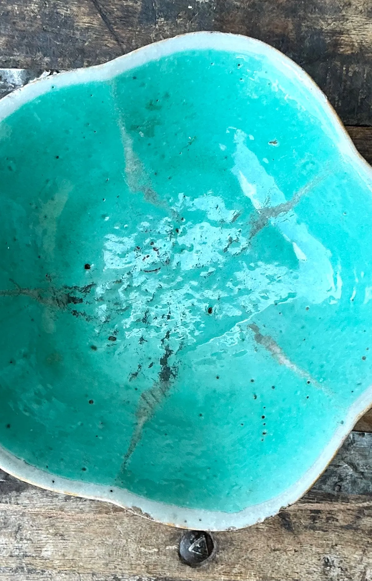 Vintage Asian Scalloped Floral Bowl — additional photo 8