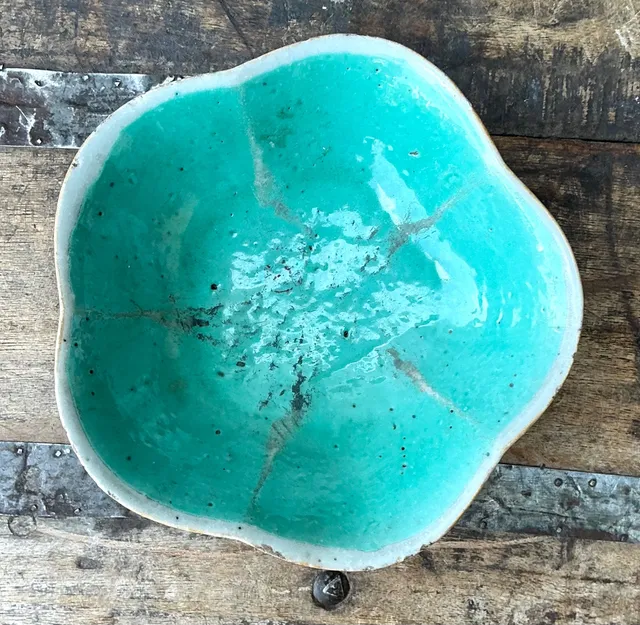 Vintage Asian Scalloped Floral Bowl — additional photo 8