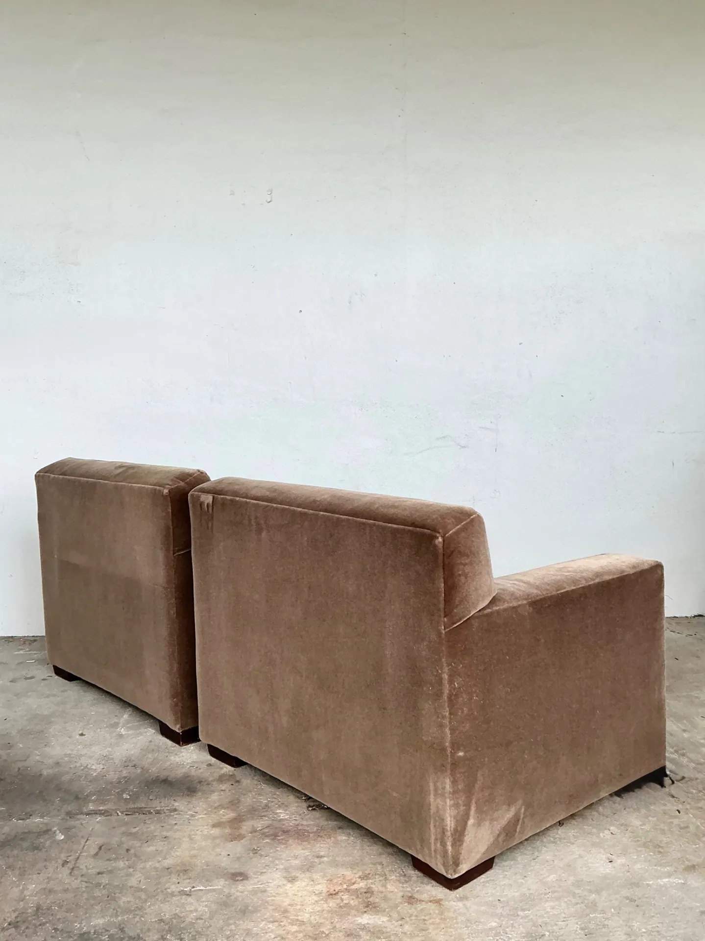 Vintage Ralph Lauren Mohair “Tuxedo” Lounge Chairs - A Pair — additional photo 6
