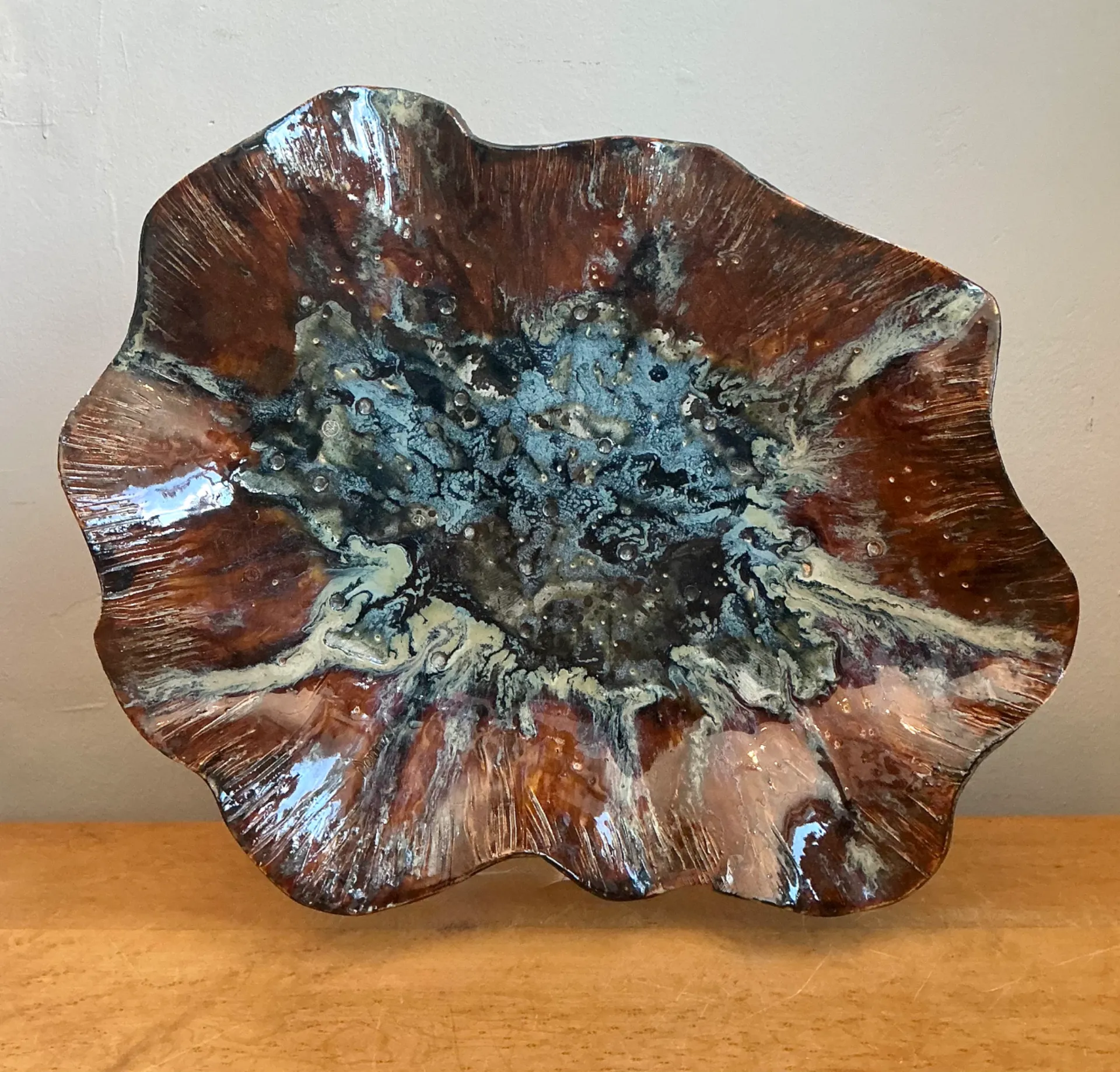 Vintage Organic Form Ceramic Dish — additional photo 3