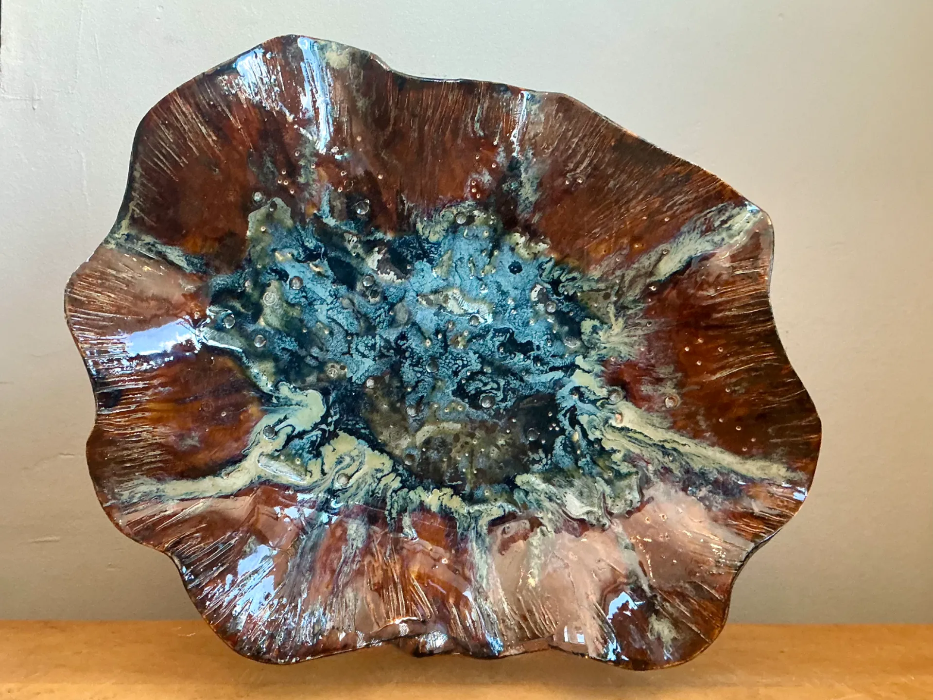 Vintage Organic Form Ceramic Dish — additional photo 1