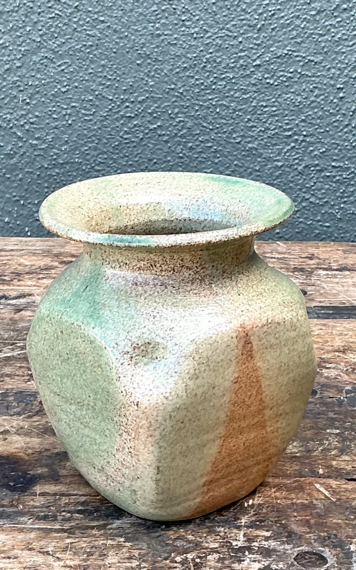 Vintage Small Glazed Pottery Vase — additional photo 4