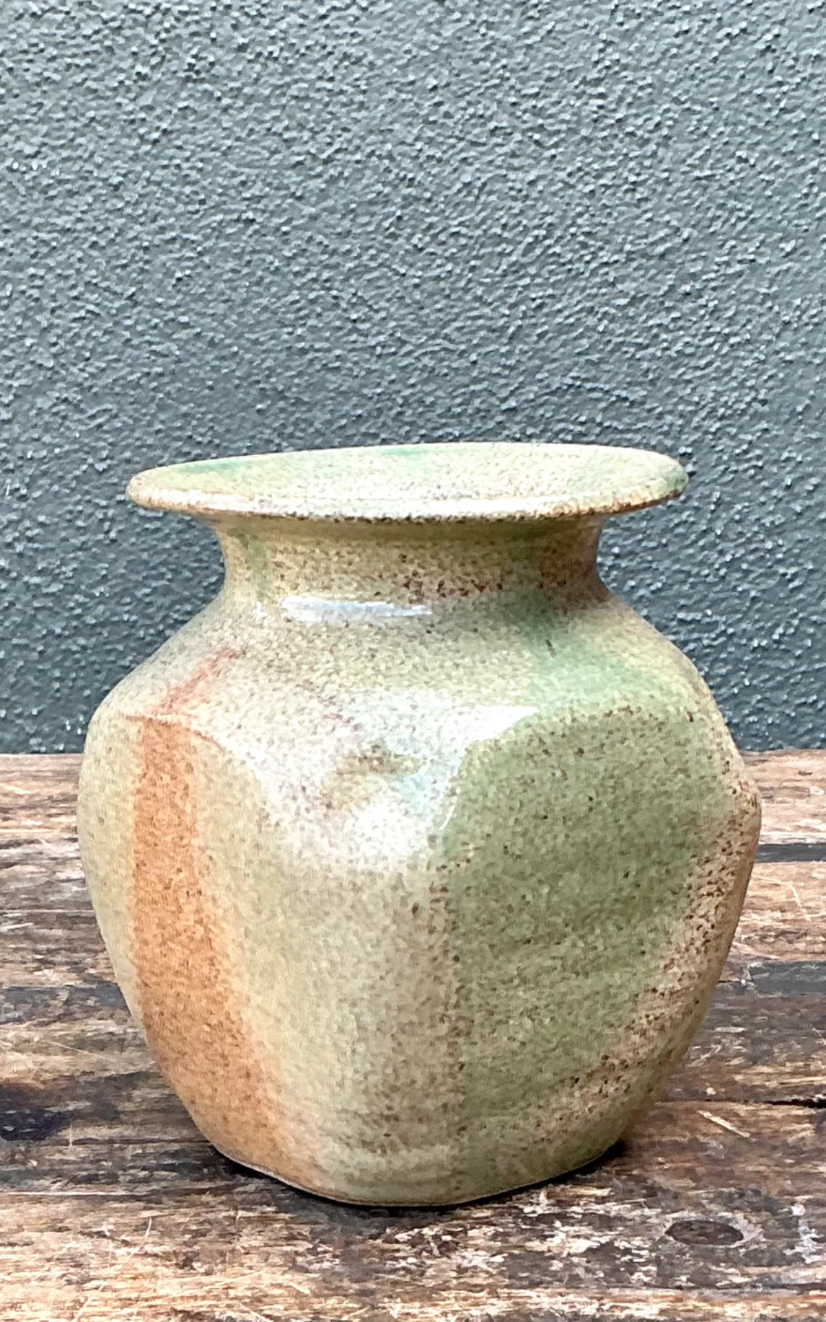 Vintage Small Glazed Pottery Vase
