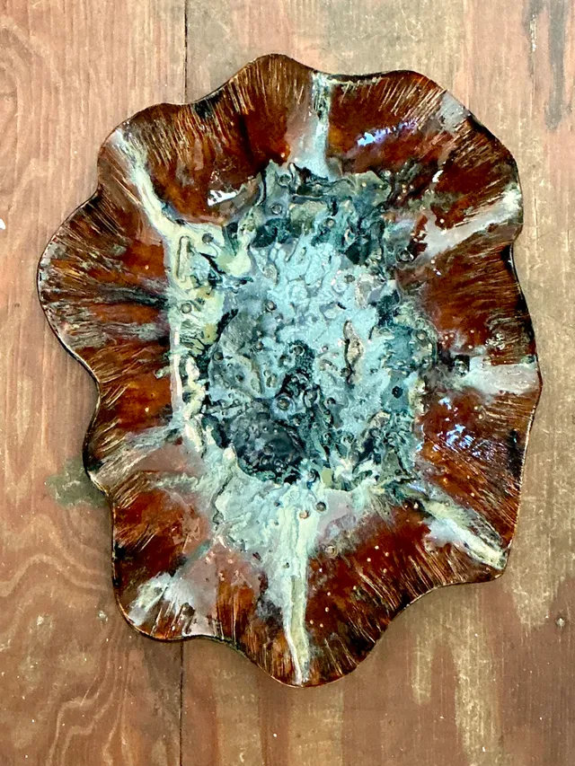 Vintage Organic Form Ceramic Dish — additional photo 8