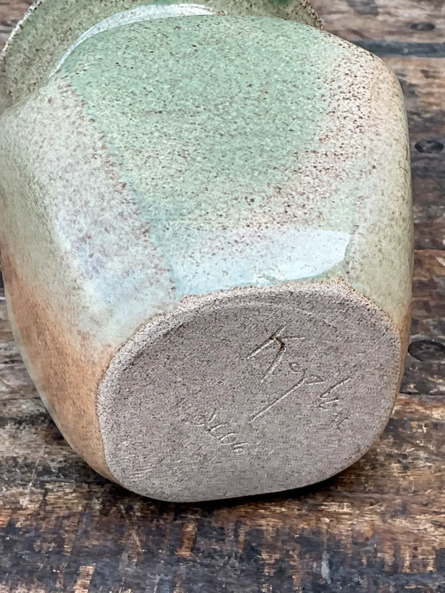 Vintage Small Glazed Pottery Vase — additional photo 6