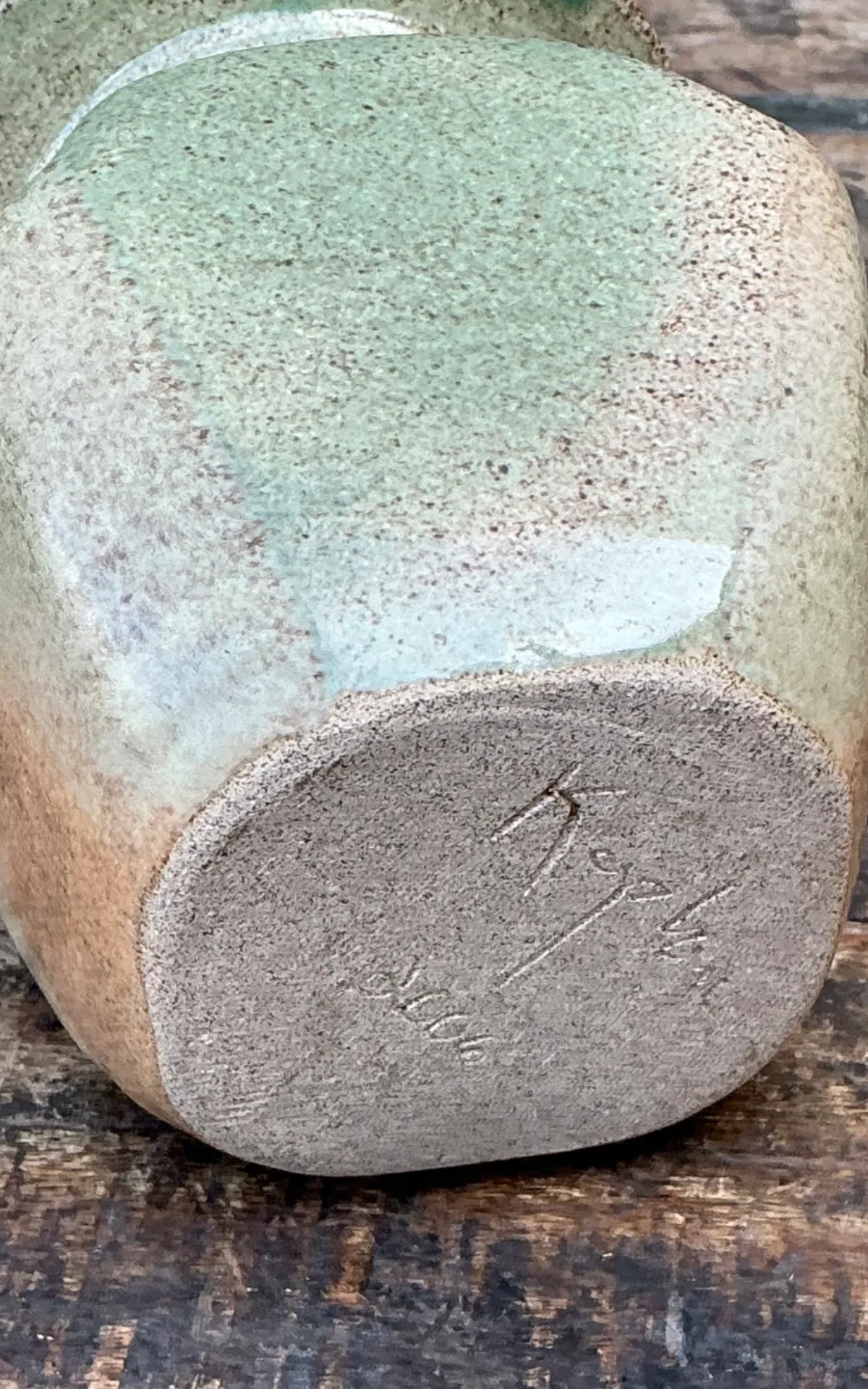 Vintage Small Glazed Pottery Vase — additional photo 6