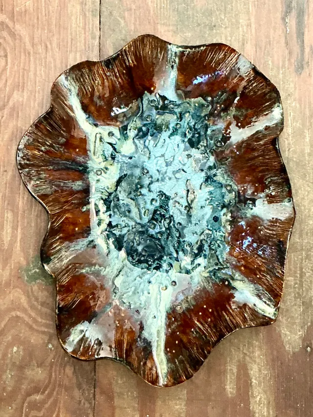 Vintage Organic Form Ceramic Dish — additional photo 7