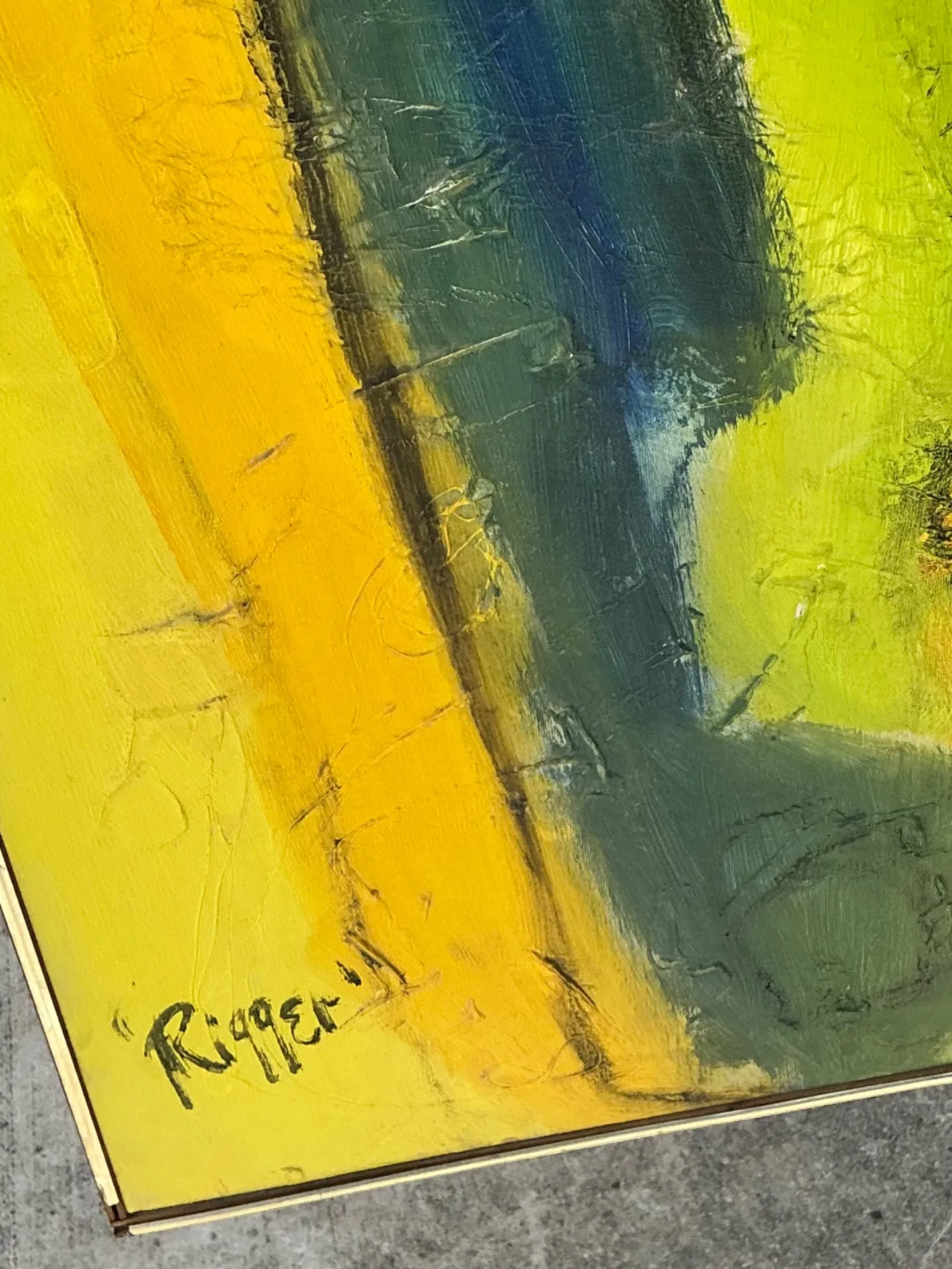 Rieger Signed Abstract Painting — additional photo 3