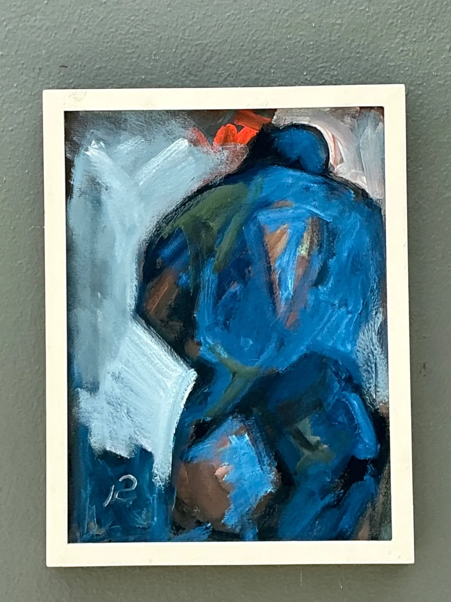 Abstract Blue Figurative Painting on Canvas — additional photo 8