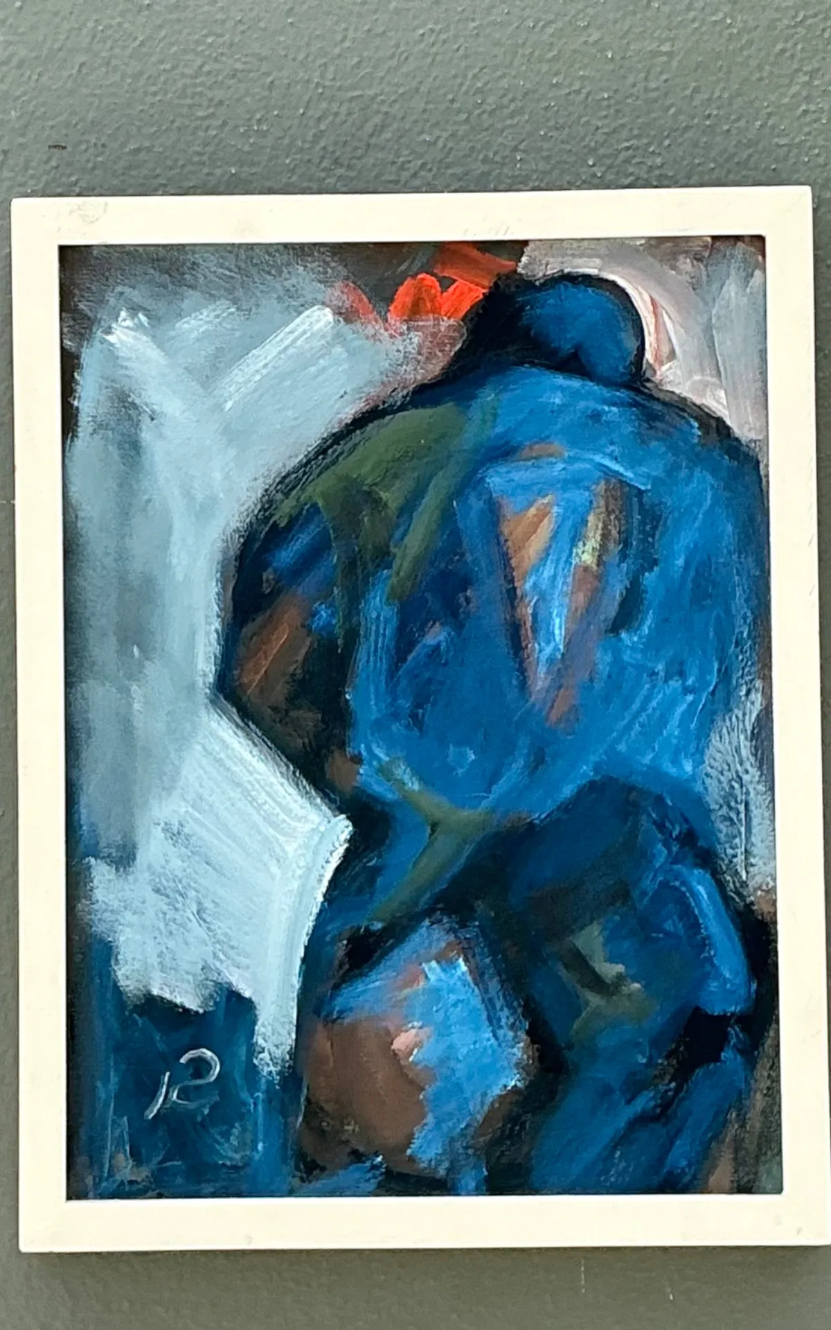 Abstract Blue Figurative Painting on Canvas — additional photo 8