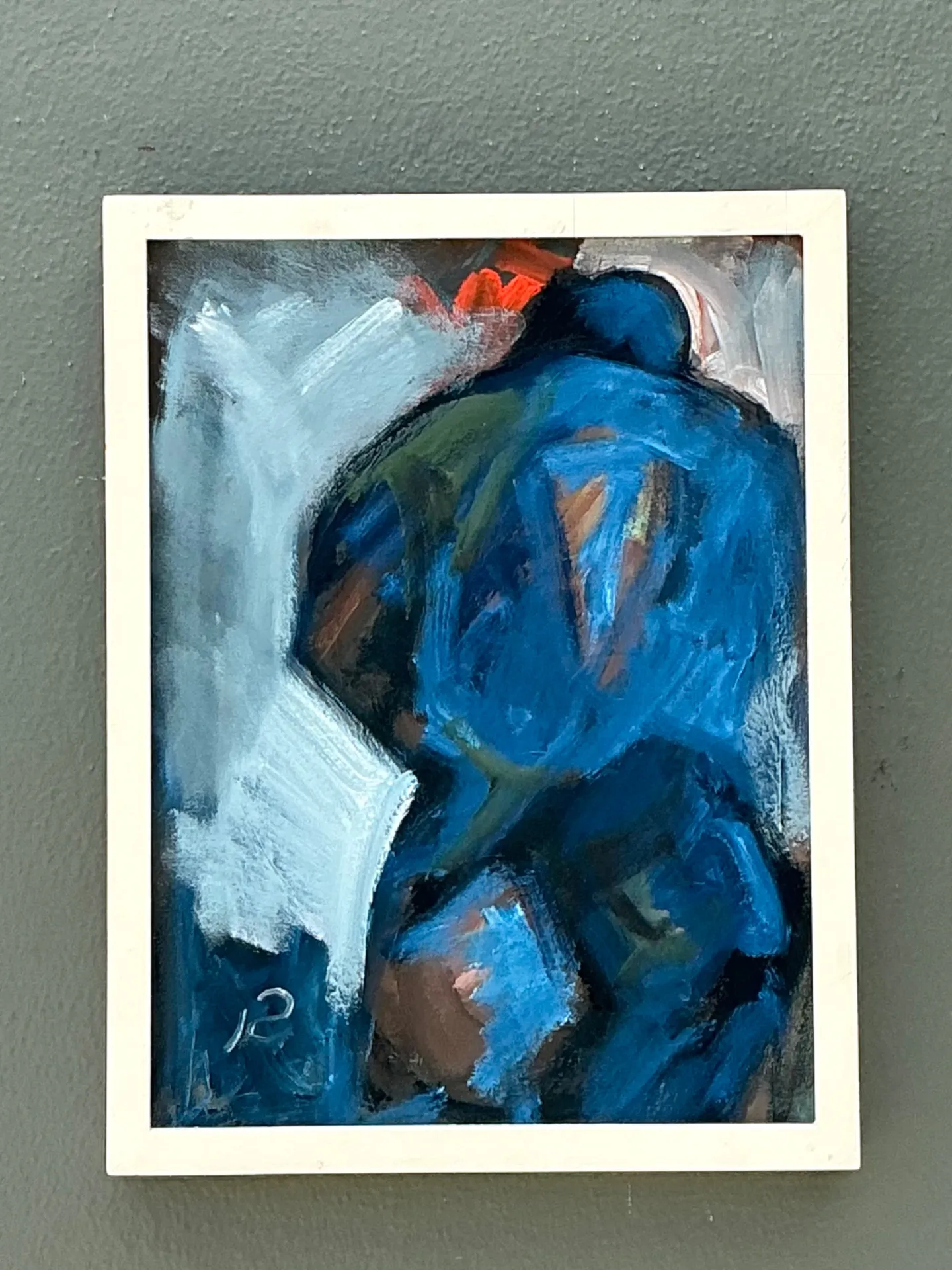 Abstract Blue Figurative Painting on Canvas — additional photo 3