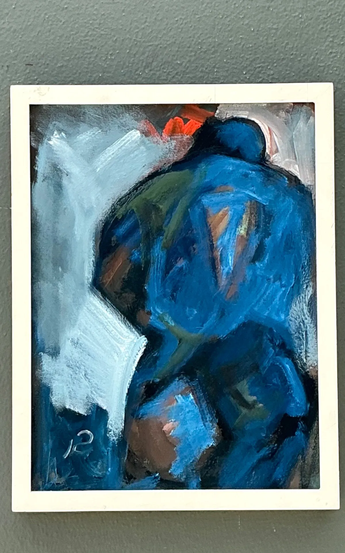 Abstract Blue Figurative Painting on Canvas — additional photo 3
