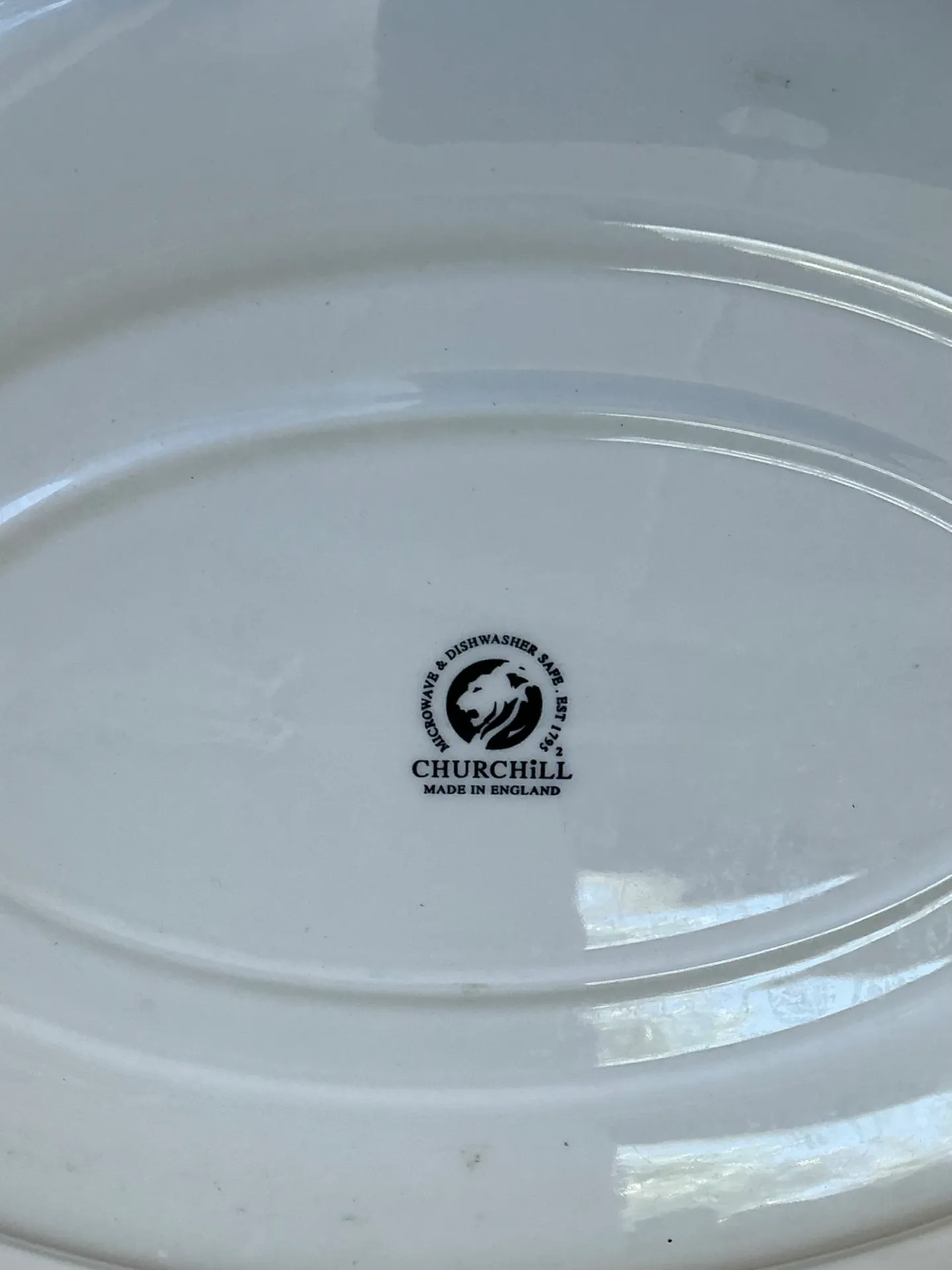 Vintage Chinese Blue Willow Ceramic Platter — additional photo 4