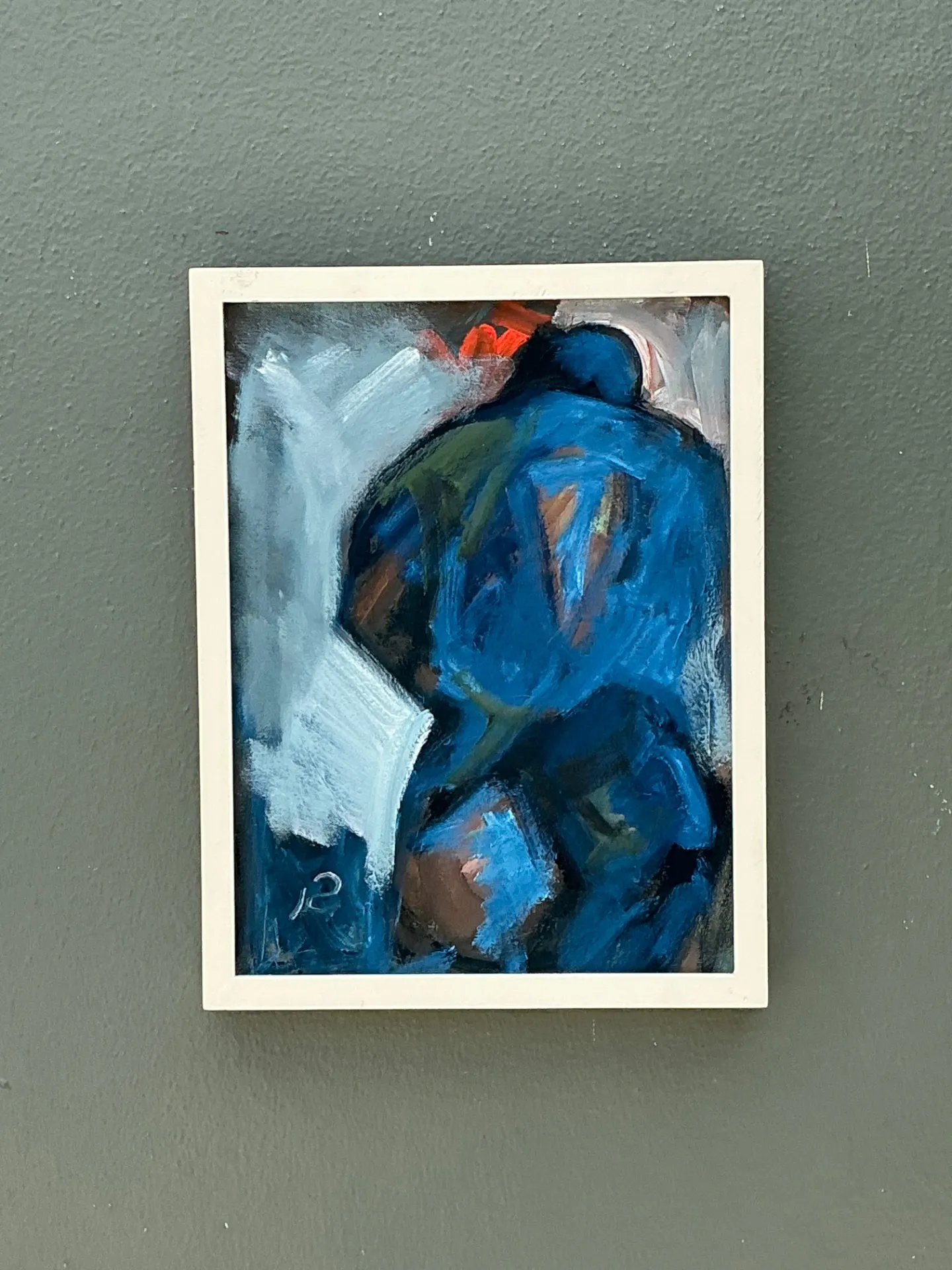 Abstract Blue Figurative Painting on Canvas — additional photo 5