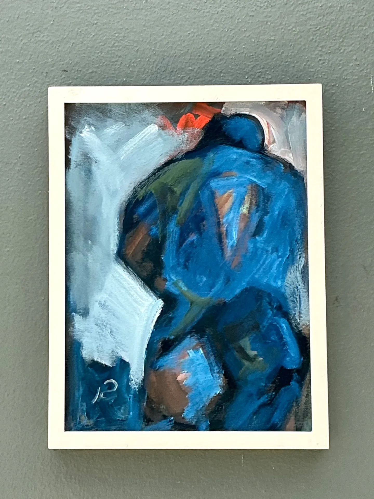 Abstract Blue Figurative Painting on Canvas — additional photo 6