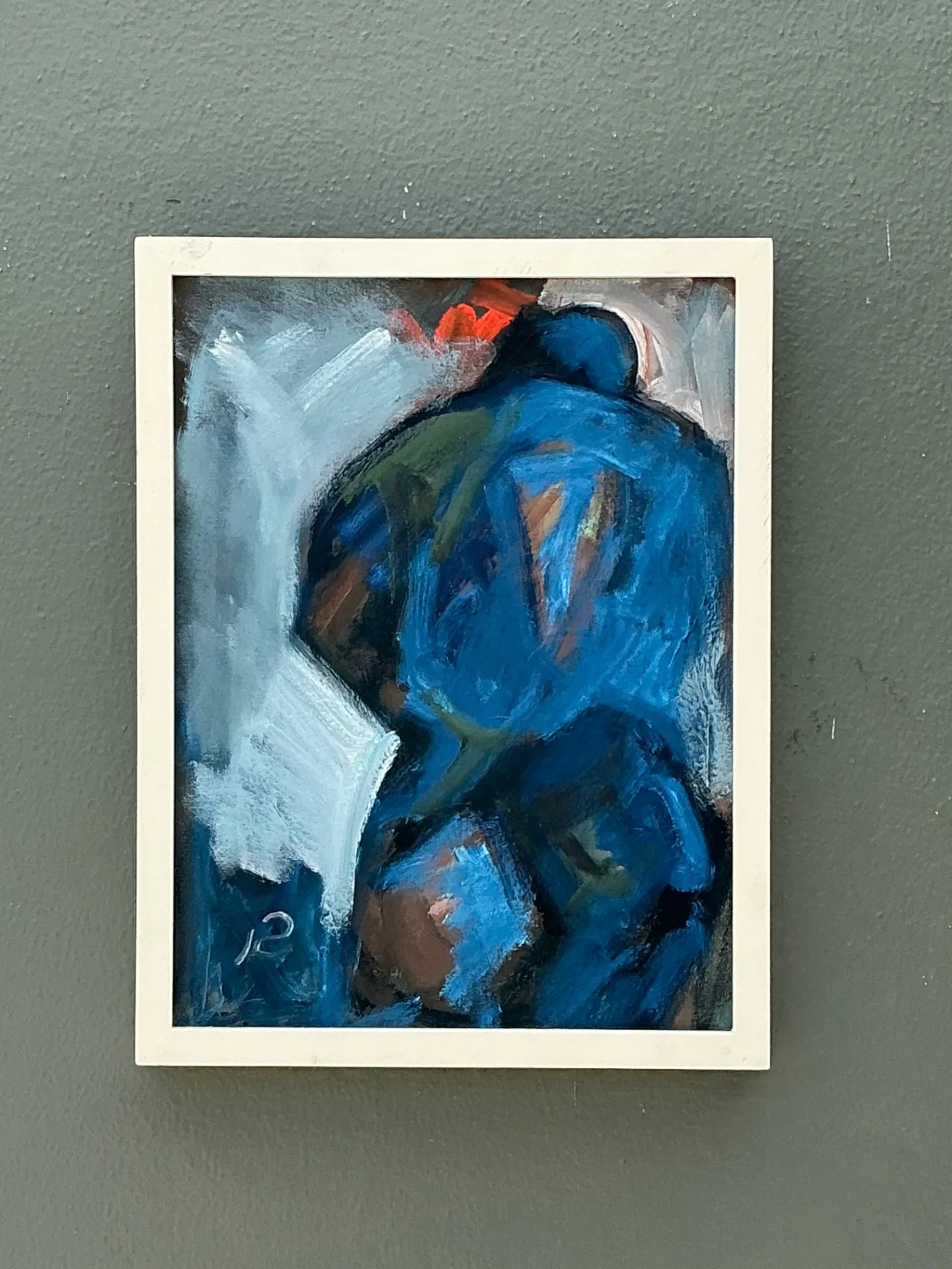 Abstract Blue Figurative Painting on Canvas — additional photo 7