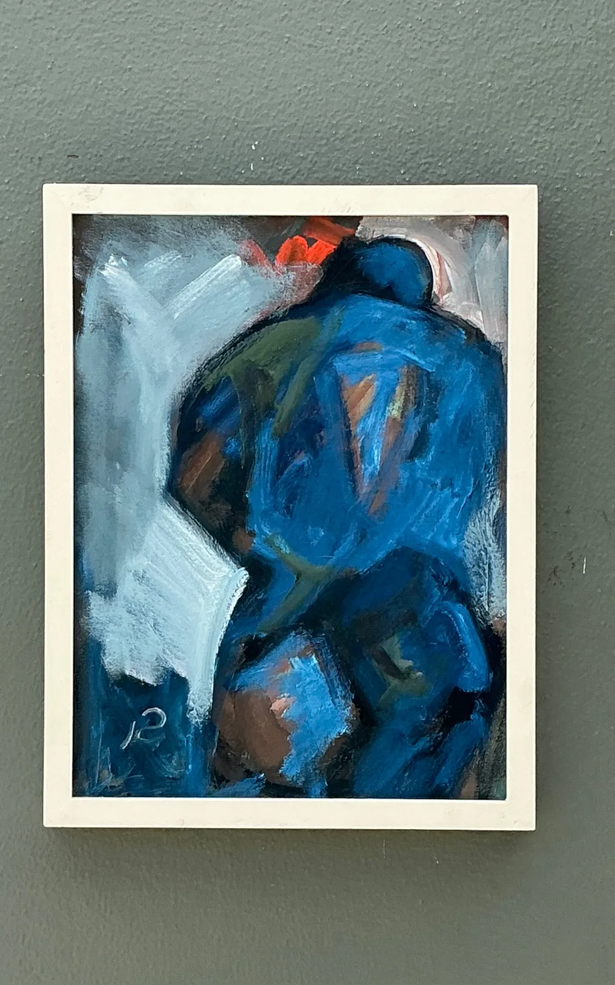 Abstract Blue Figurative Painting on Canvas — additional photo 7