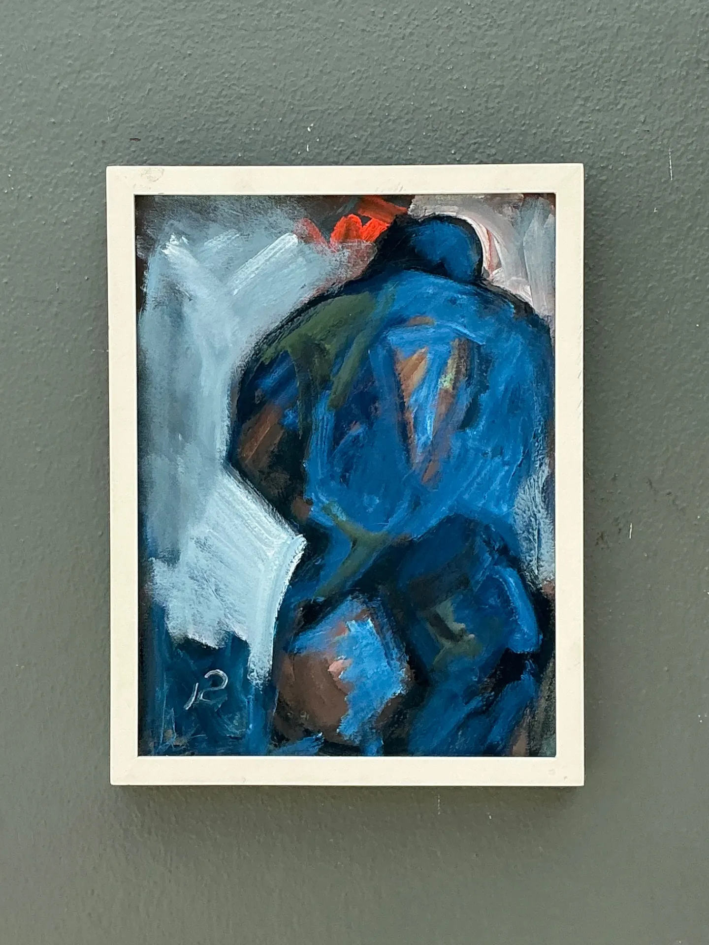 Abstract Blue Figurative Painting on Canvas — additional photo 4