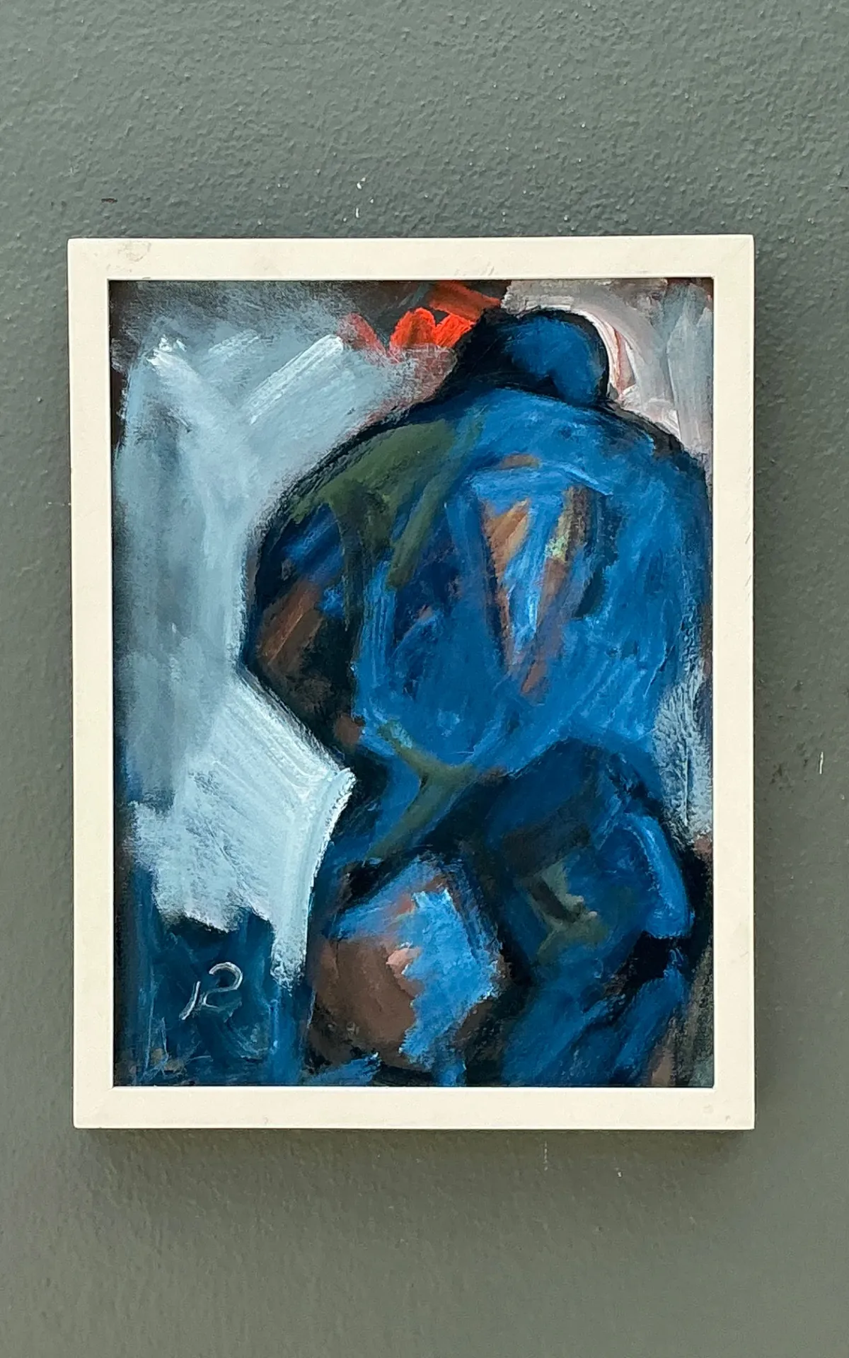 Abstract Blue Figurative Painting on Canvas — additional photo 4