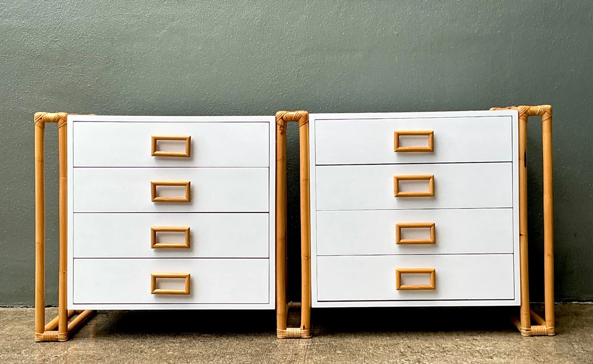 Vintage Rattan and Laminate Dresser — additional photo 5