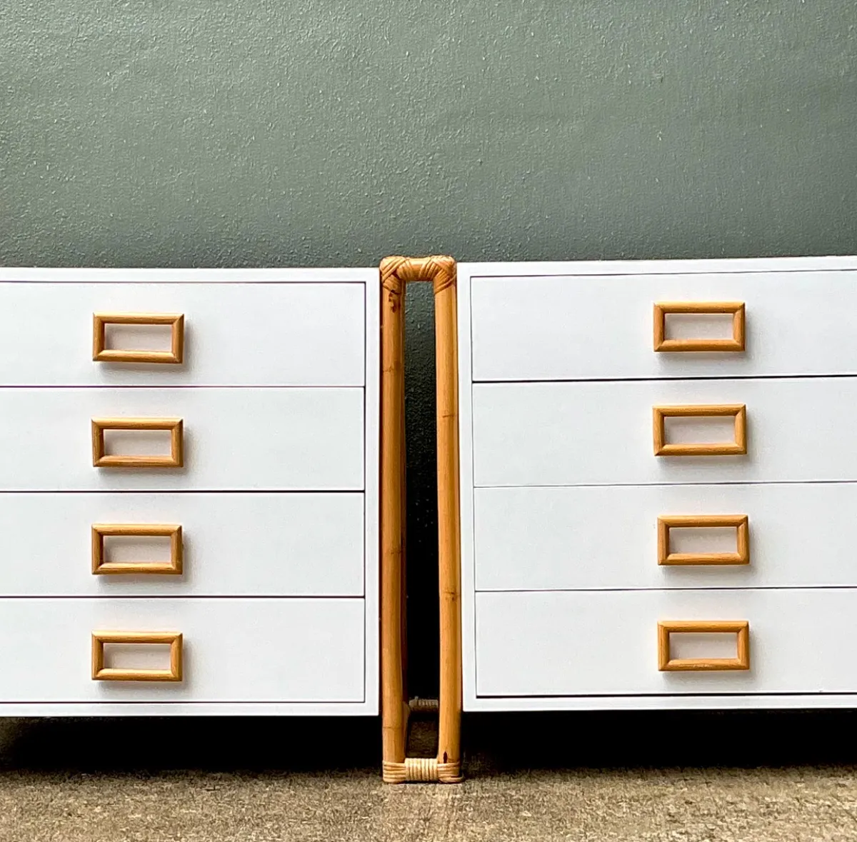 Vintage Rattan and Laminate Dresser — additional photo 5
