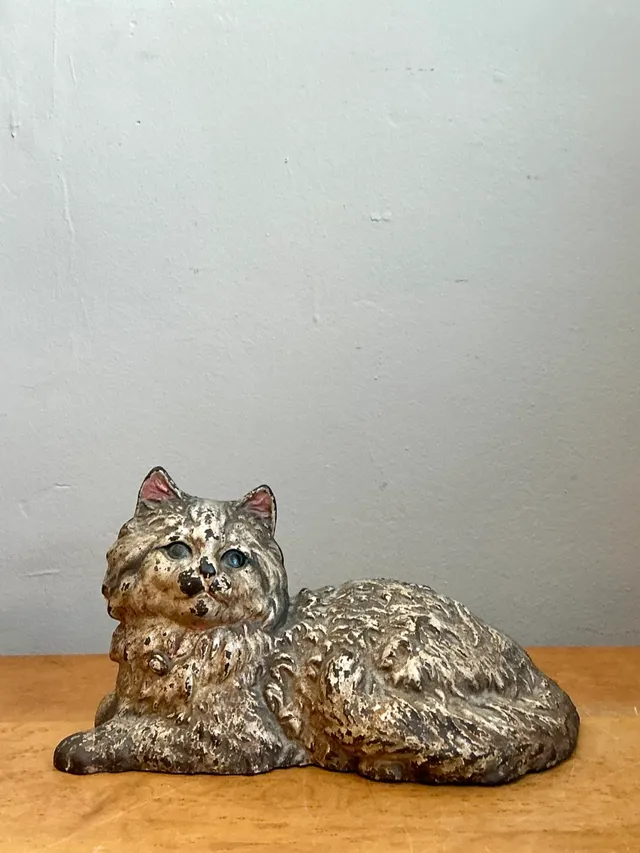 Vintage Painted Metal Cat Doorstop — additional photo 4