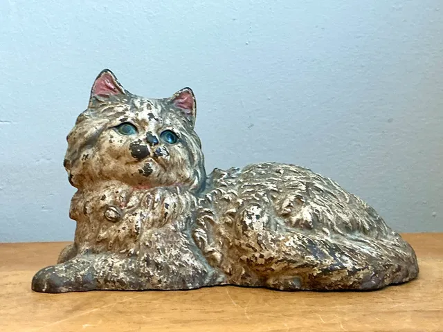 Vintage Painted Metal Cat Doorstop — additional photo 5