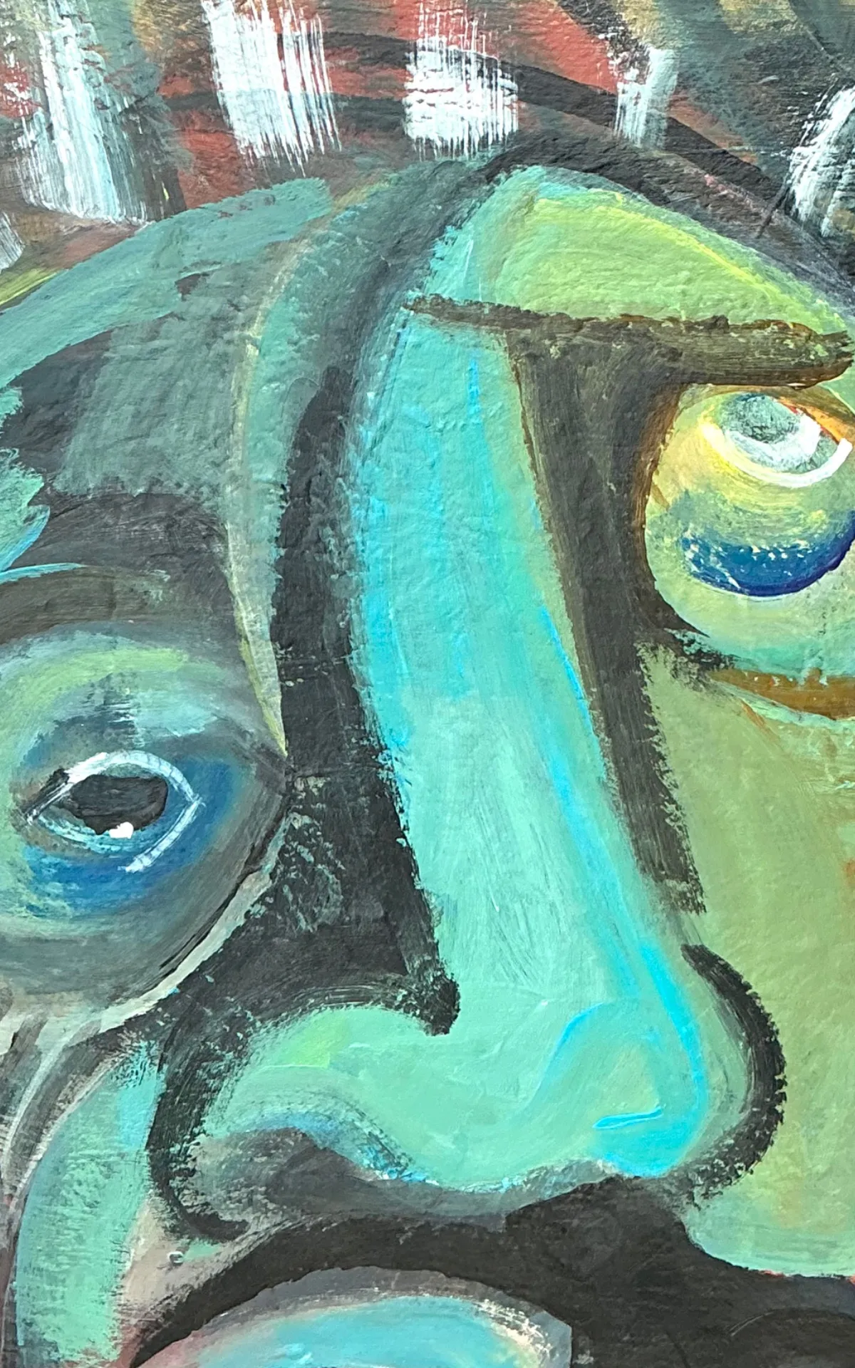 Abstract Expressionist Oil Painting on Canvas