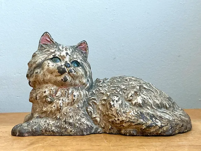 Vintage Painted Metal Cat Doorstop — additional photo 6