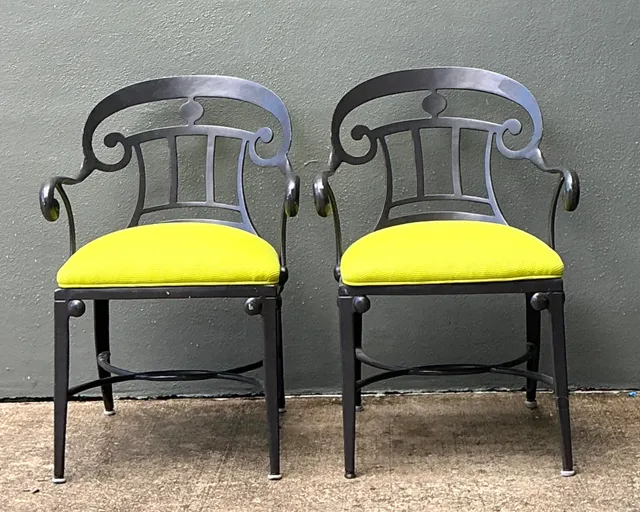 After Veneman Aluminum Armchairs In Ralph Lauren “Salt Marsh” - Pair — additional photo 7