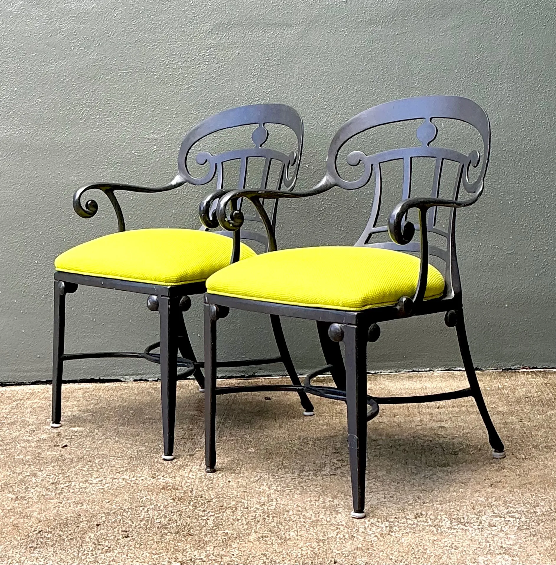 After Veneman Aluminum Armchairs In Ralph Lauren “Salt Marsh” - Pair — additional photo 2