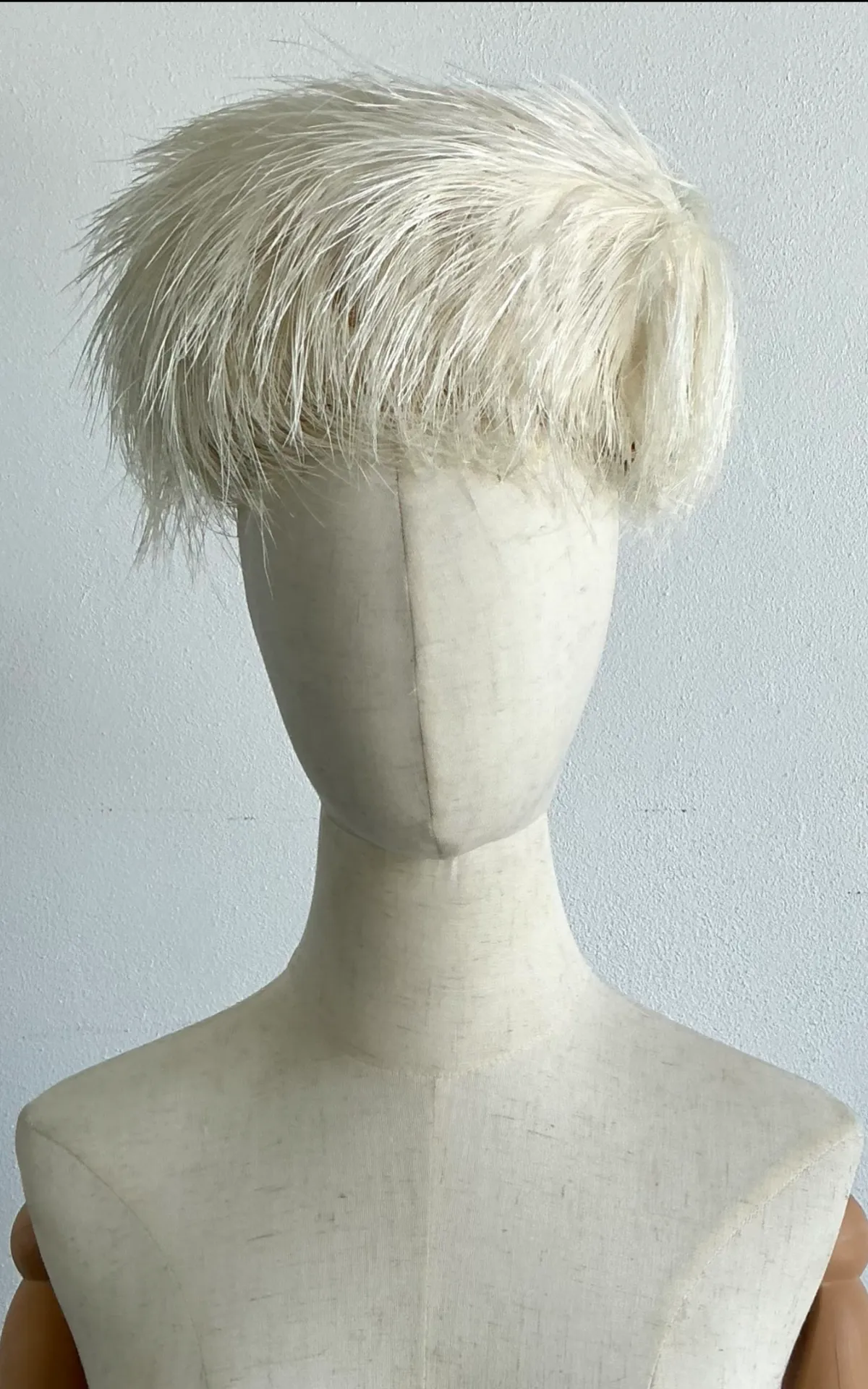 Vintage White Maribou Feather Hat — additional photo 2