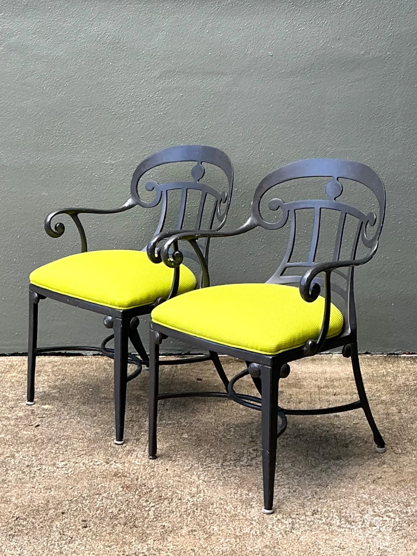 After Veneman Aluminum Armchairs In Ralph Lauren “Salt Marsh” - Pair — additional photo 3