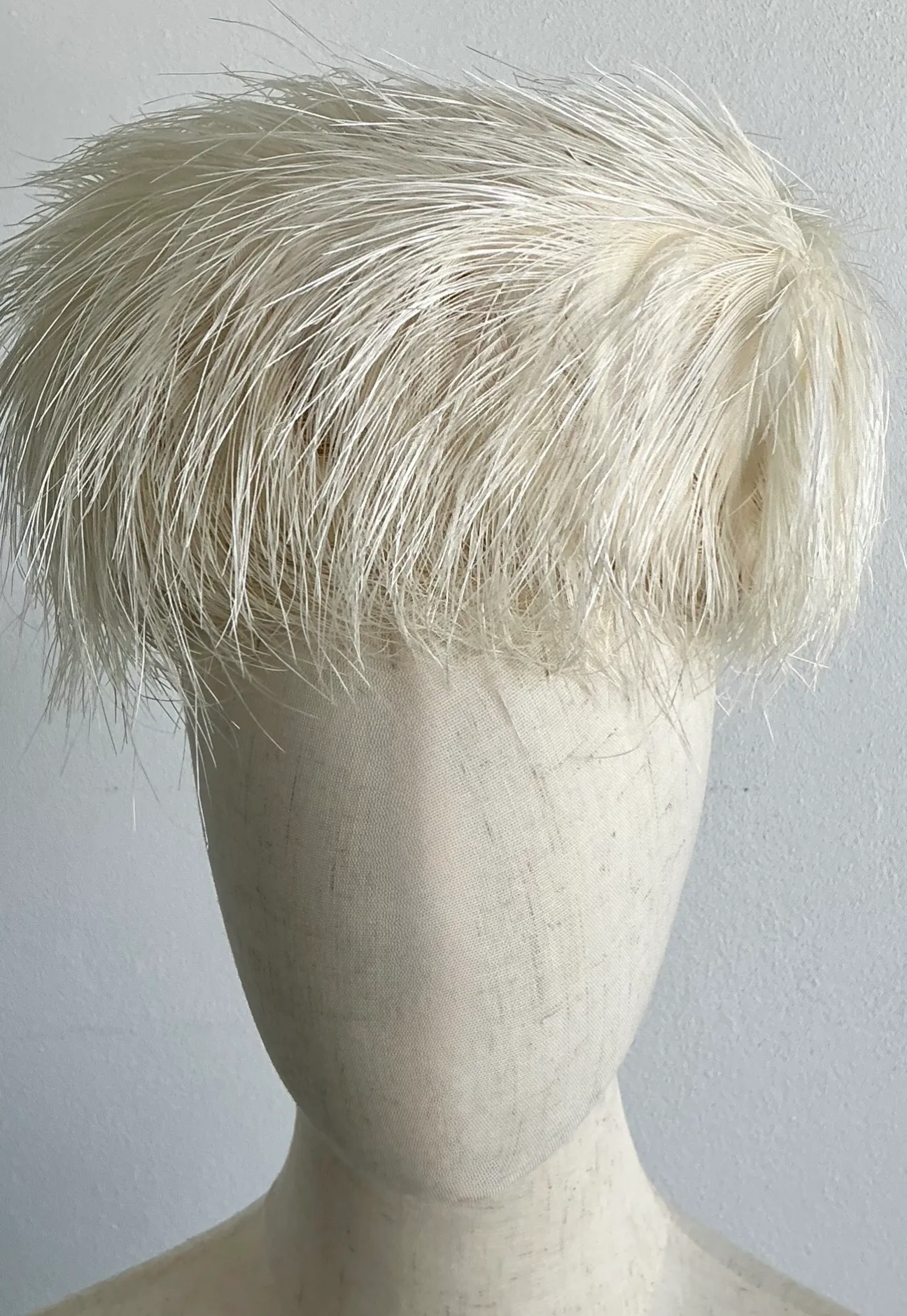 Vintage White Maribou Feather Hat — additional photo 8