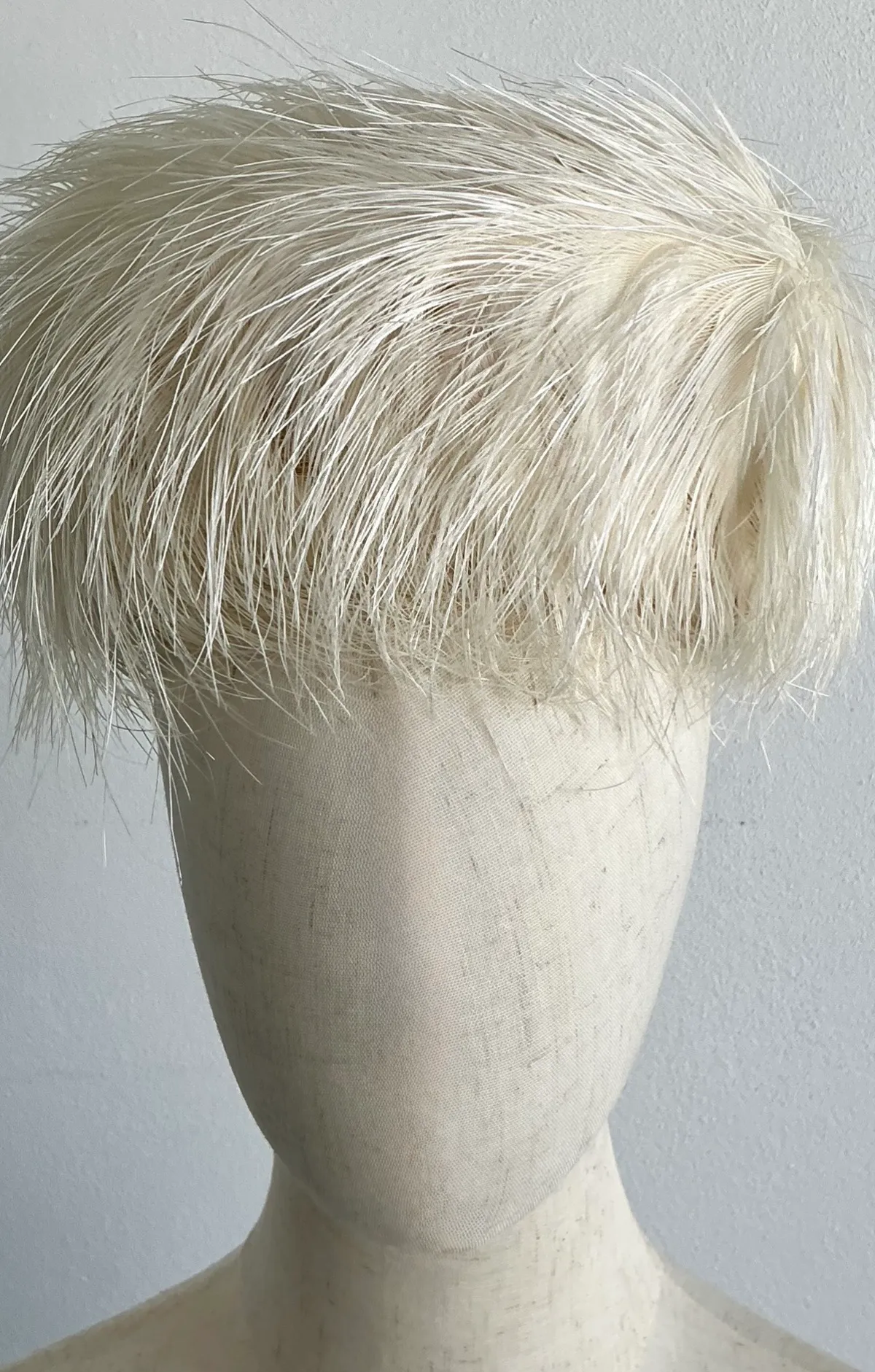 Vintage White Maribou Feather Hat — additional photo 8