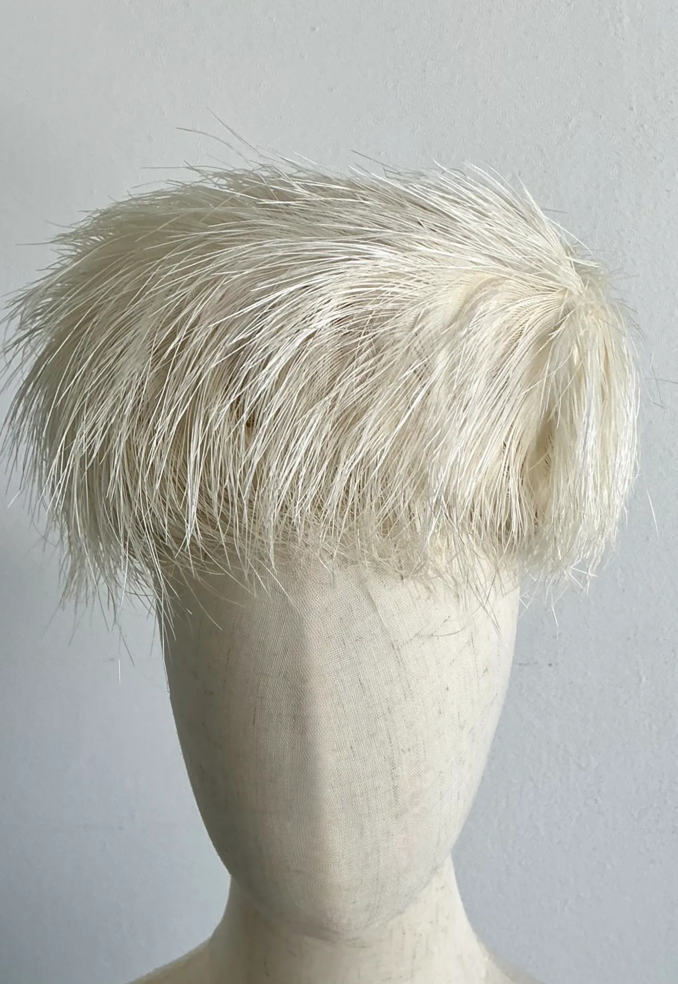 Vintage White Maribou Feather Hat — additional photo 6