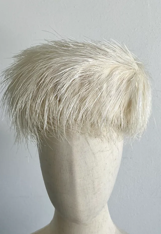 Vintage White Maribou Feather Hat — additional photo 6
