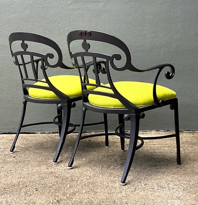 After Veneman Aluminum Armchairs In Ralph Lauren “Salt Marsh” - Pair — additional photo 8