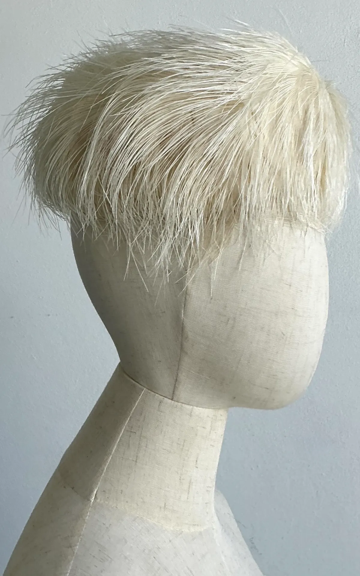 Vintage White Maribou Feather Hat