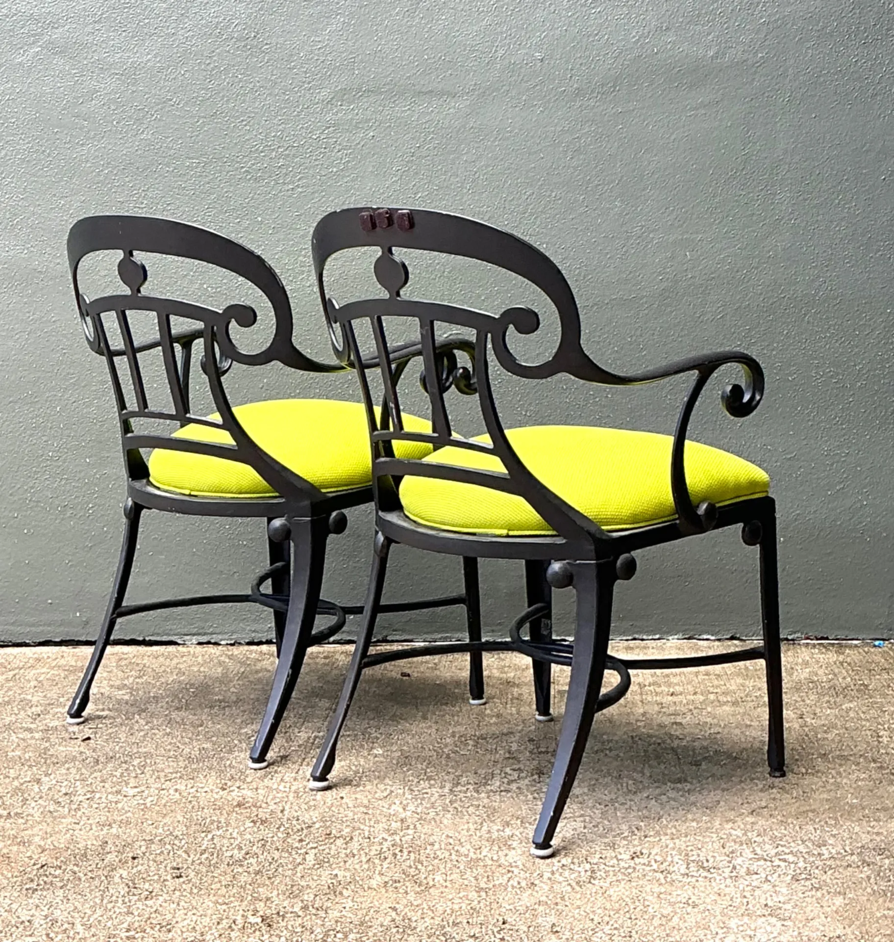 After Veneman Aluminum Armchairs In Ralph Lauren “Salt Marsh” - Pair — additional photo 6