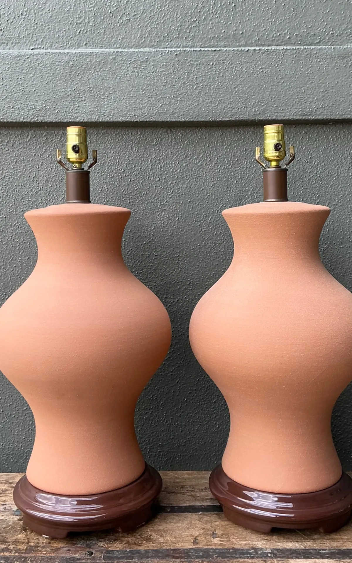 Vintage Terracotta Table Lamps - Pair — additional photo 5