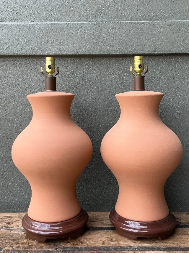 Vintage Terracotta Table Lamps - Pair — additional photo 5