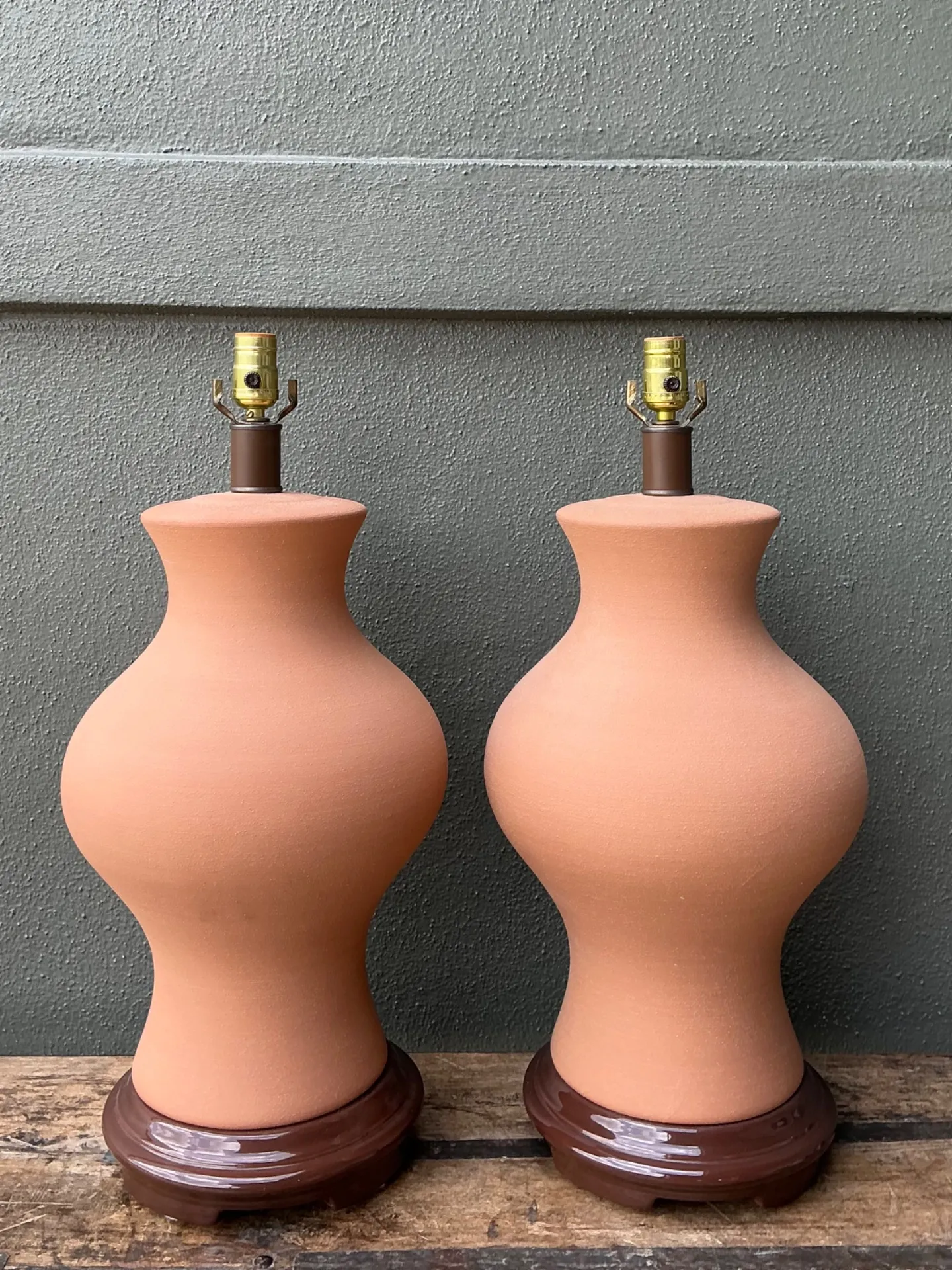 Vintage Terracotta Table Lamps - Pair — additional photo 7