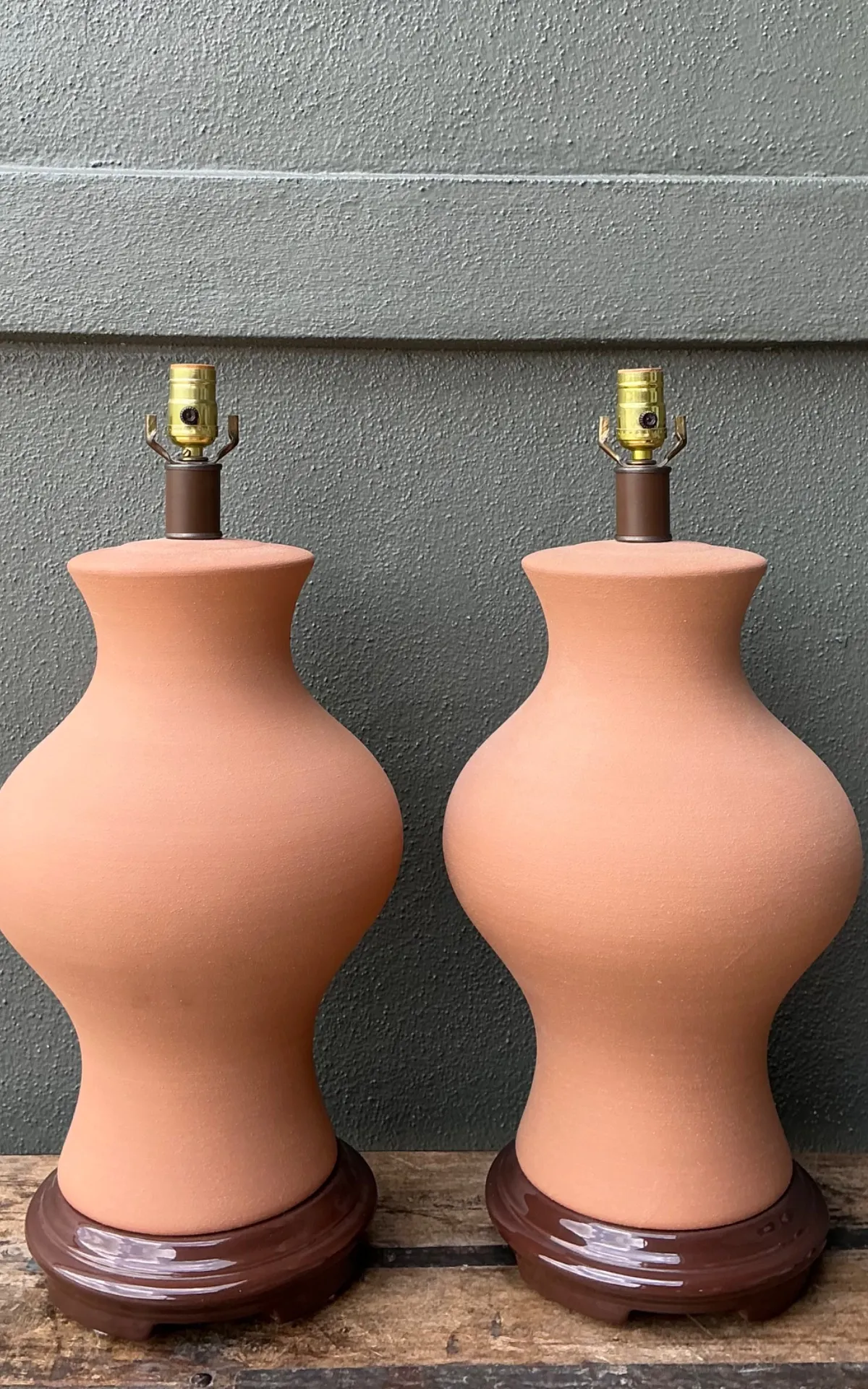 Vintage Terracotta Table Lamps - Pair — additional photo 7