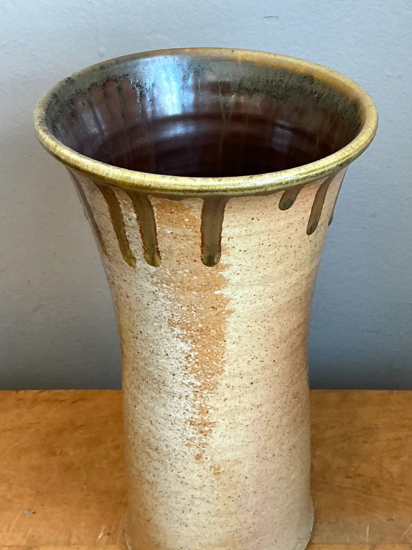 Vintage Drip Glaze Ceramic Vase — additional photo 3