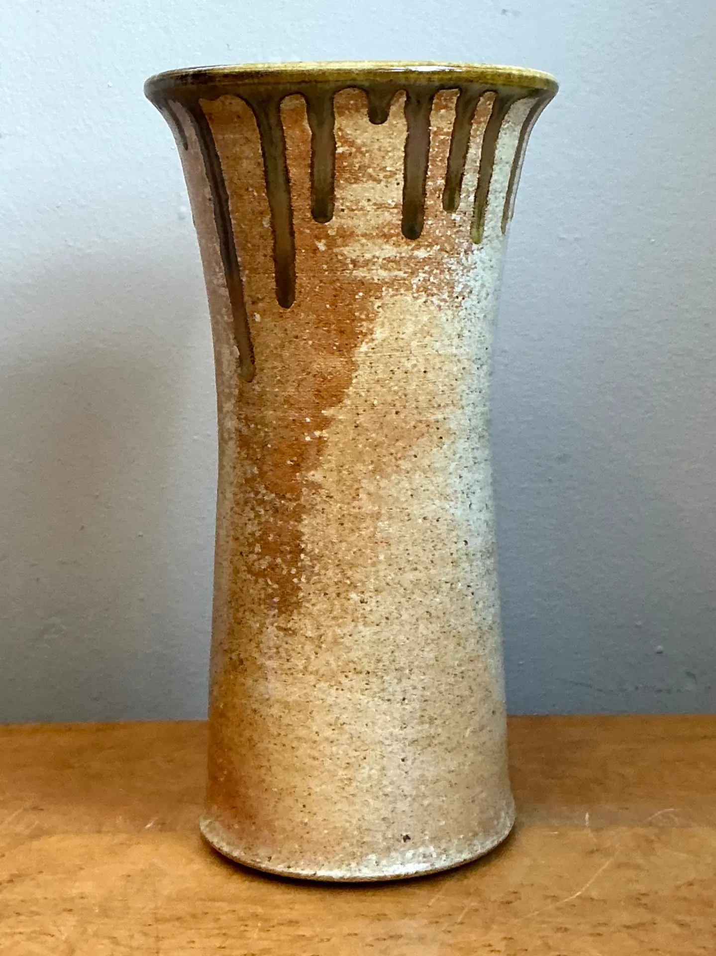 Vintage Drip Glaze Ceramic Vase — additional photo 2