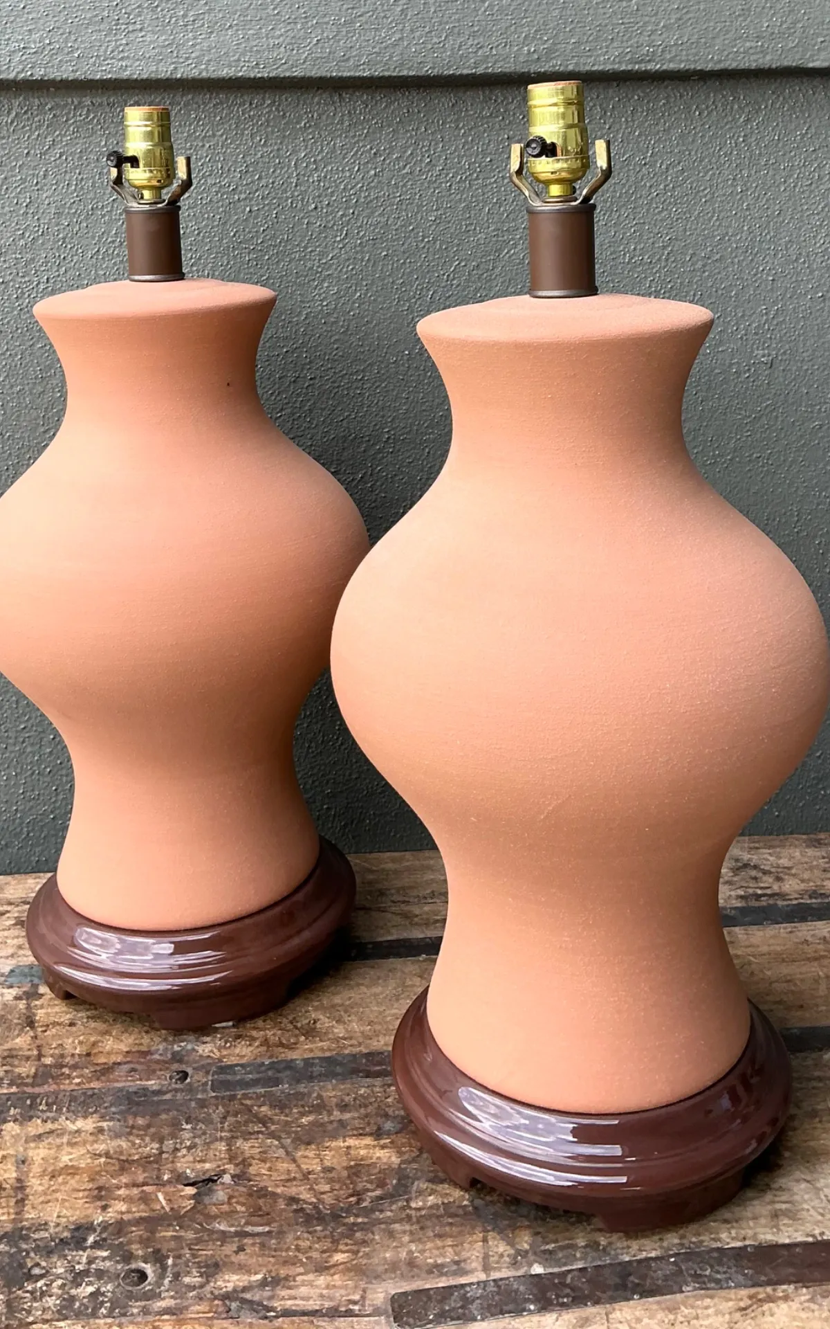 Vintage Terracotta Table Lamps - Pair — additional photo 8