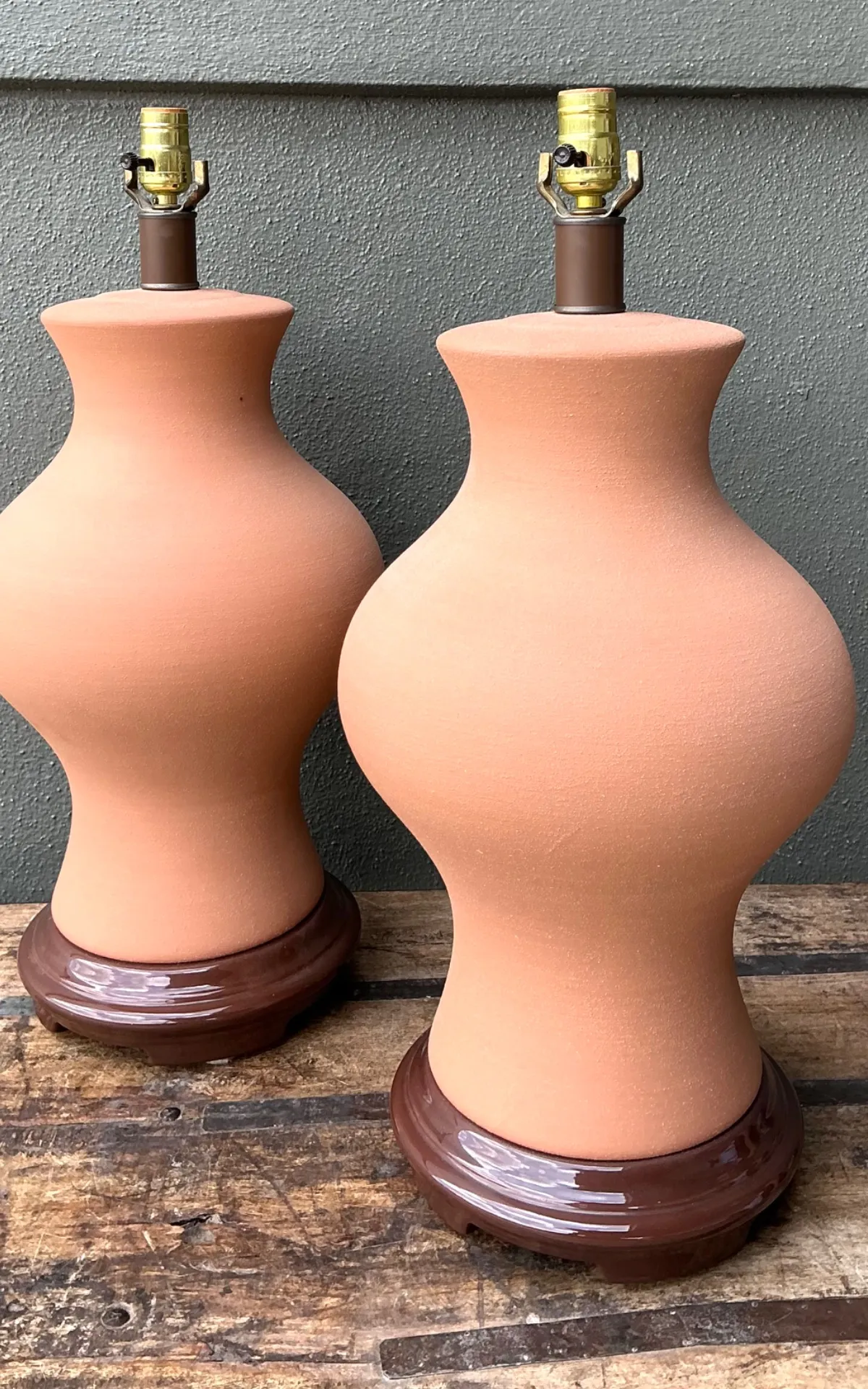 Vintage Terracotta Table Lamps - Pair — additional photo 6
